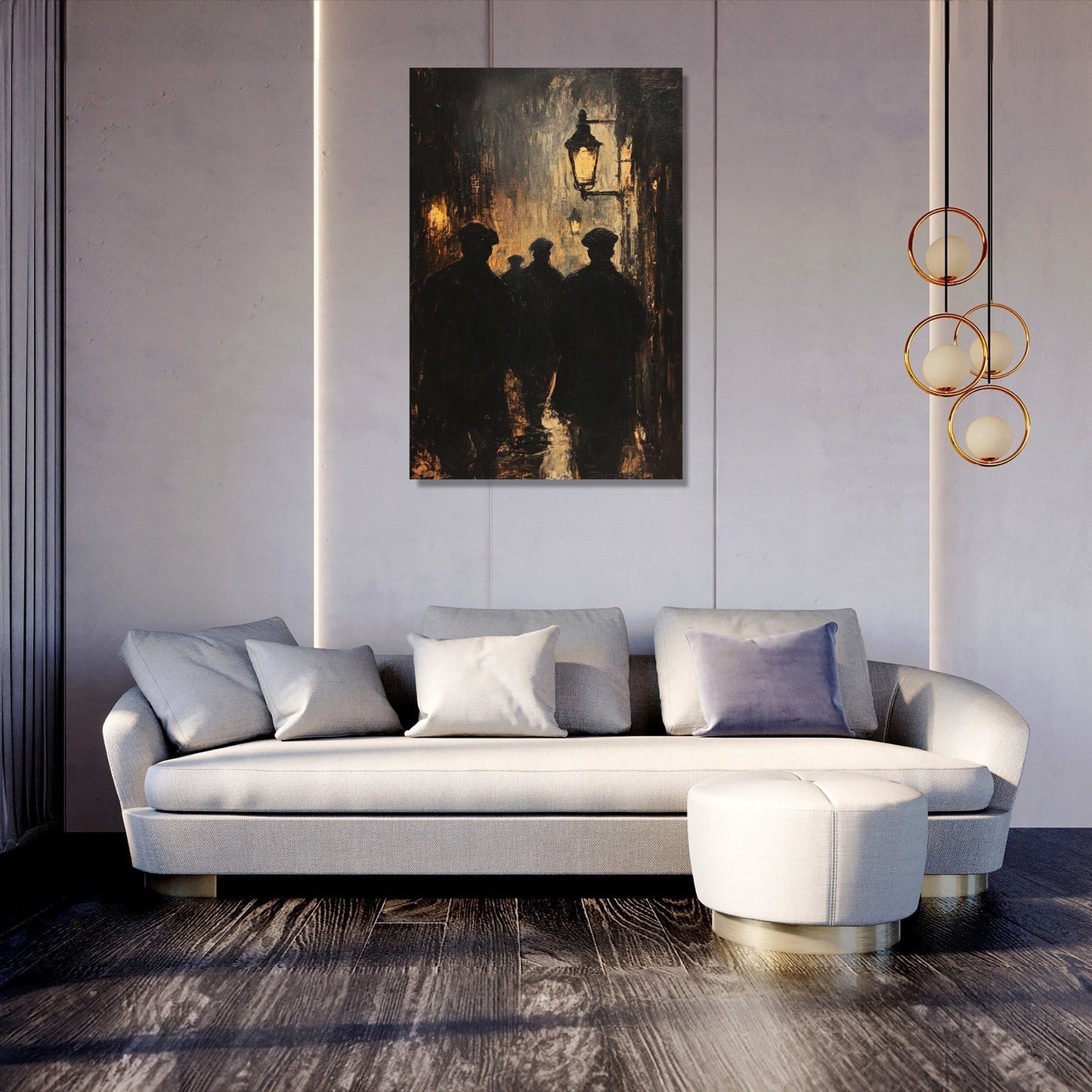 Silhouettes in Gaslight Canvas