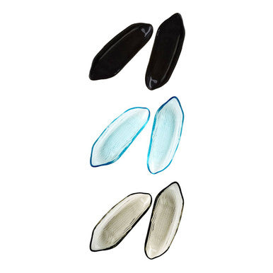 Set Of Two Corn On The Cob Black Coloured Glass Dishes