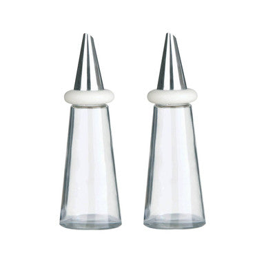 Cone Condiments Cream Plastic Oil And Vinegar Set