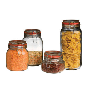 Luca Deli 2000ml Airtight Glass Storage Jar