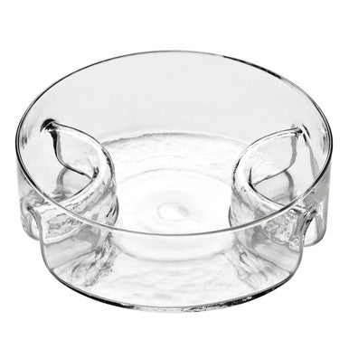 3 Section Curved Sided Glass Serving Dish