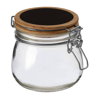 Glass Storage Jar with Wooden Lid 500 Ml | Appert