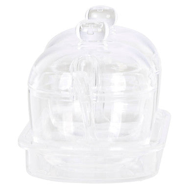 Gozo Set Of 2 Condiment Pots Withy Tray