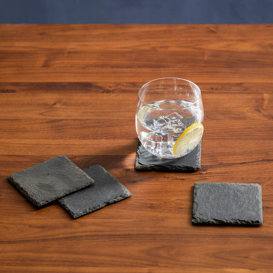 Set Of Four Slate Square Coasters