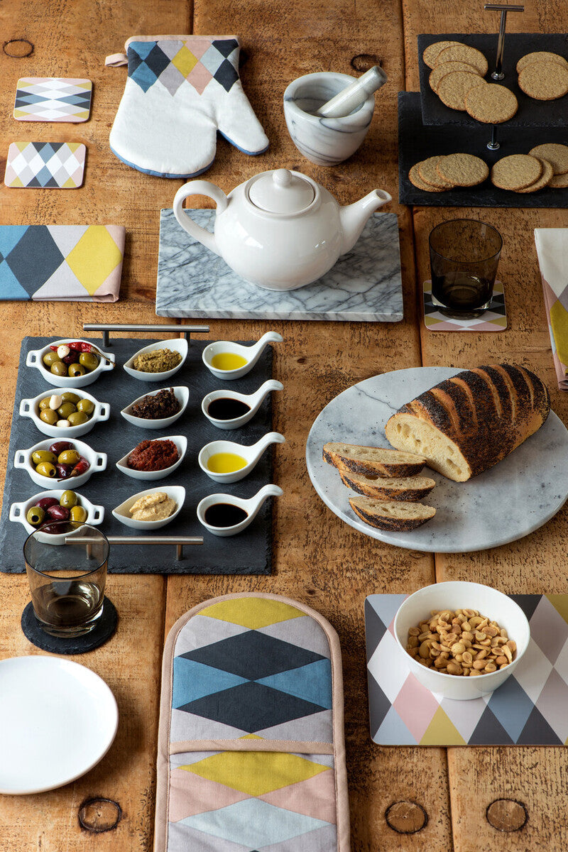 Preto 2 Tier Square Cake Stand | Slate