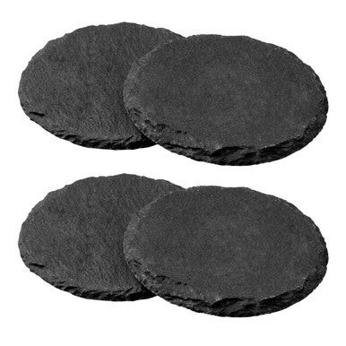 Preto Set Of Four Slate Round Coasters