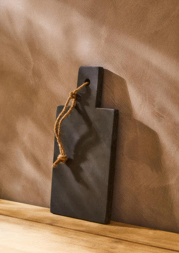 Small Slate Paddle Chopping and Serving Board | Preto
