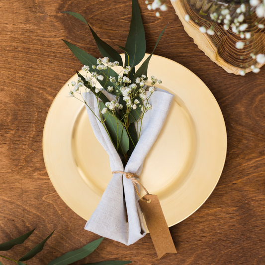 Dia Flat Gold  Charger Plate