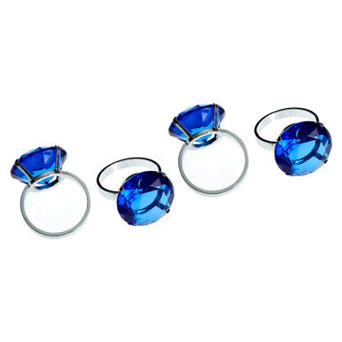 Set of Four Sapphire Napkin Rings | Diamante
