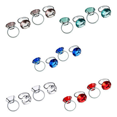 Set of Four Sapphire Napkin Rings | Diamante