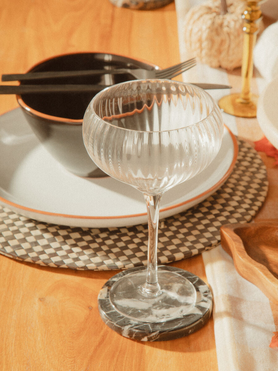 Black and Natural Charger Plate | Pandanus