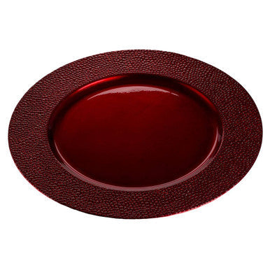 Paxton Red Pebble Effect Charger Plate