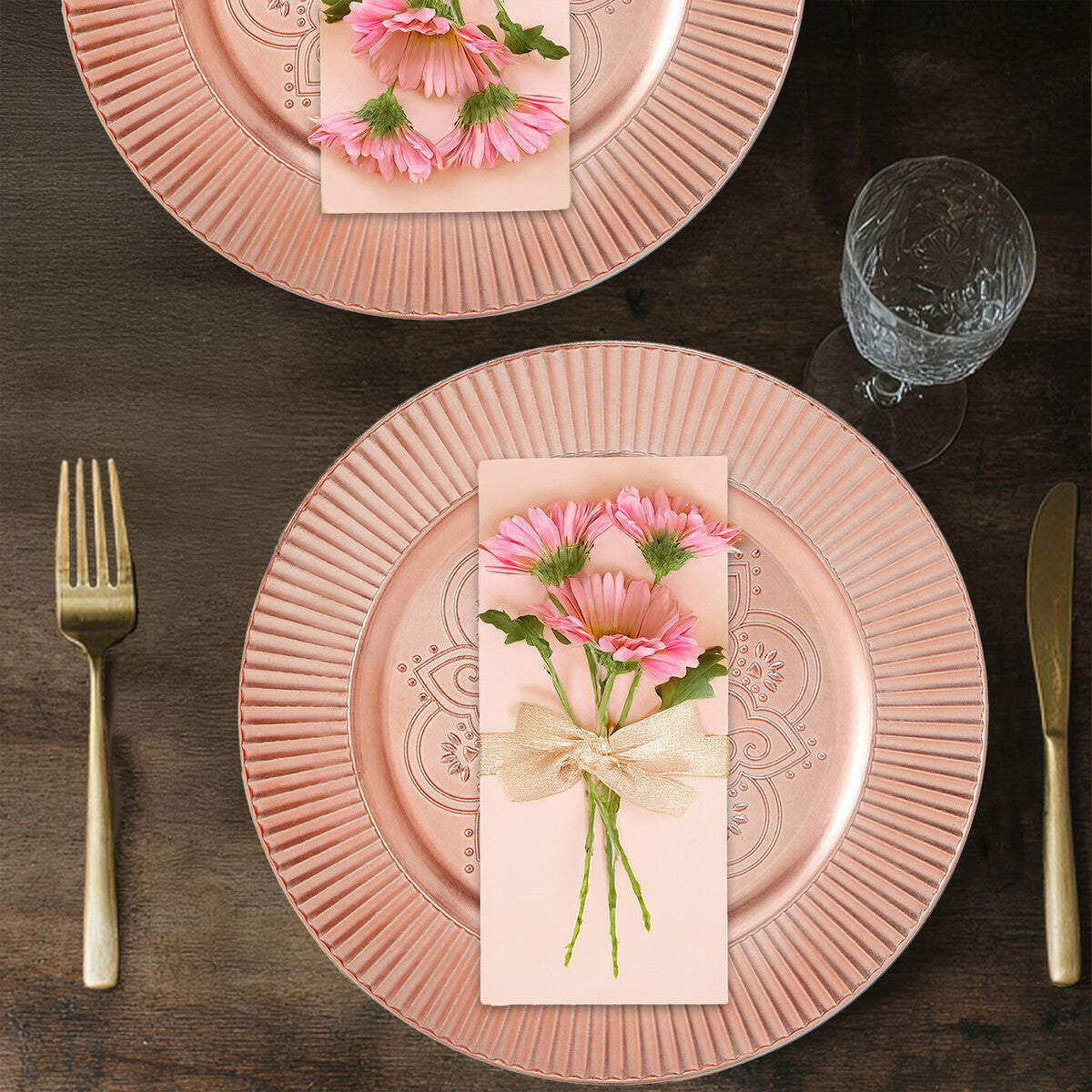 Redbud Rose Gold Charger Plate