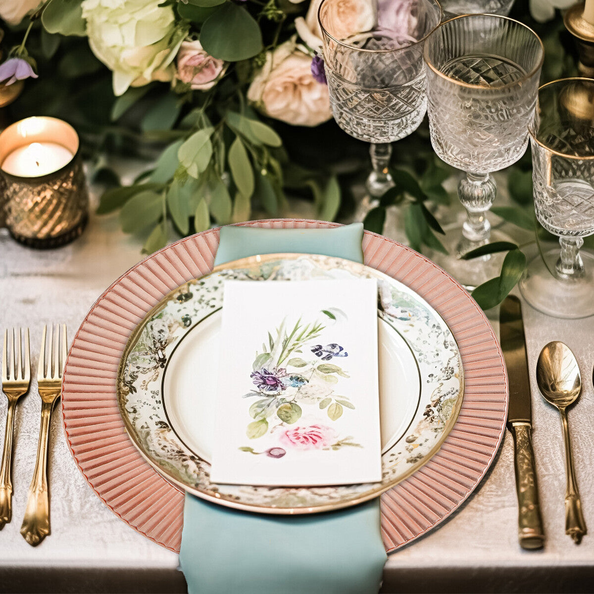 Redbud Rose Gold Charger Plate