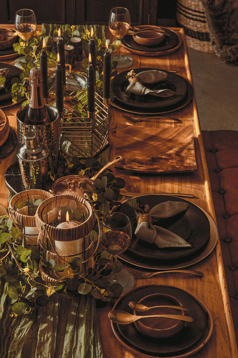 Set Of Four Brass Finish Napkin Rings