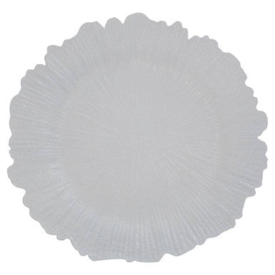 White Finish Reef Charger Plate | Dia