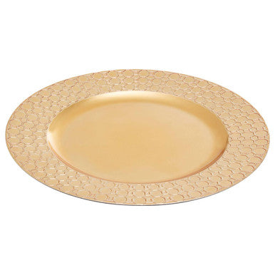 Dia Gold Honeycomb Charger Plate