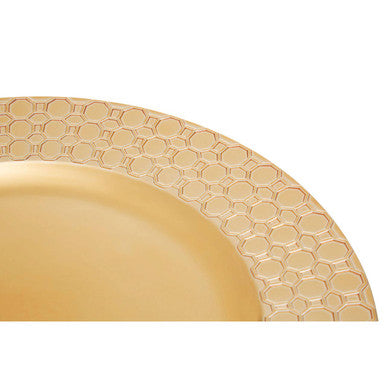 Dia Gold Honeycomb Charger Plate