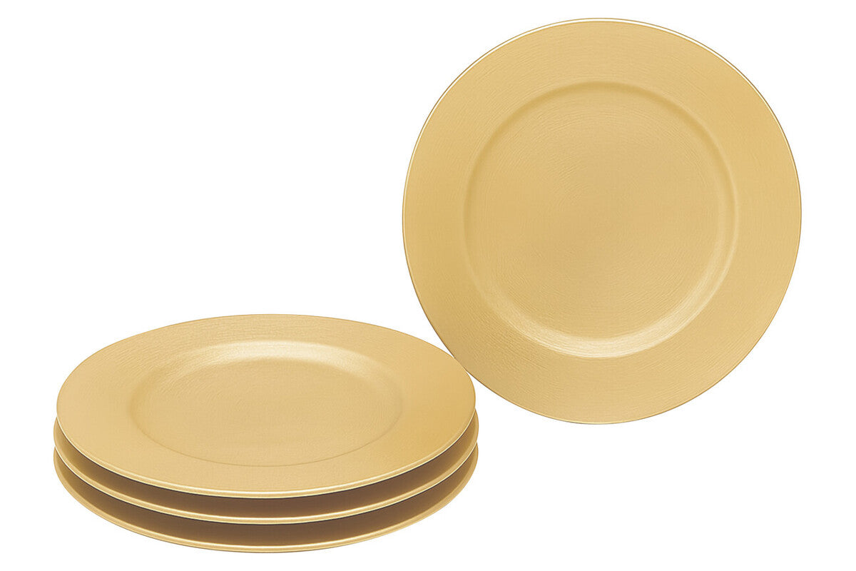 Dia Gold Finish Flat Style Charger Plate