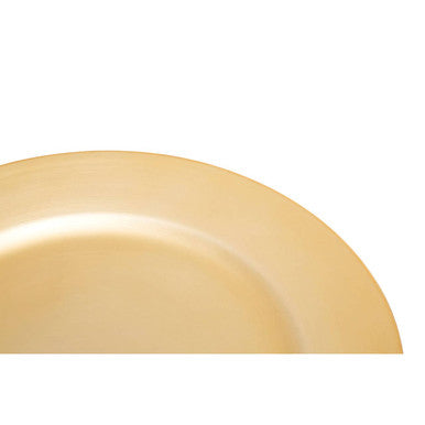 Dia Gold Finish Flat Style Charger Plate