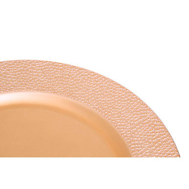 Rose Gold Pebble Effect Charger Plate | Dia