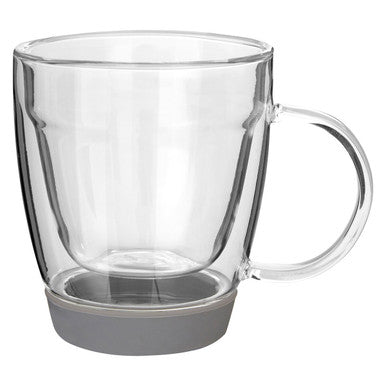 Double Wall Glass Mug with Silicone Base 350ml | Amari