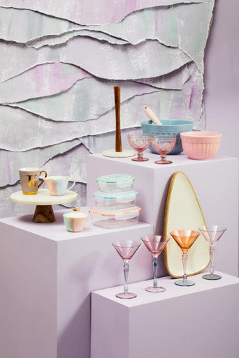 Fleur Set Of Two Pink Glass Sundae Dishes