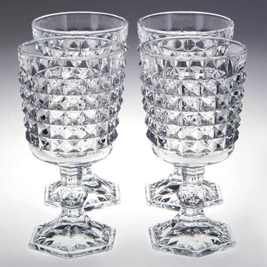 Set Of Four Pyramid Wine Goblets