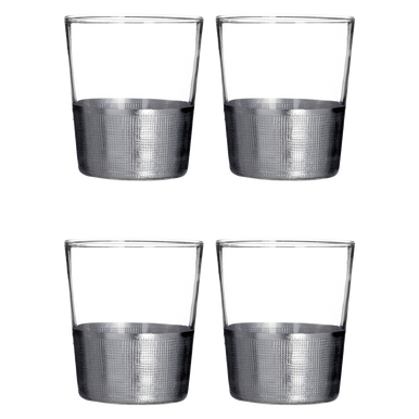 Set Of Four Apollo Clear Glass Tumblers