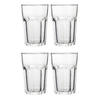Euri Set Of Four Luxor 500Ml Clear Glass Tumblers