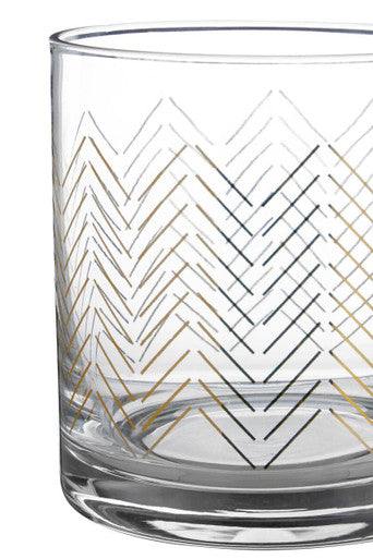 Set Of Four Jazz Tumbler Glasses