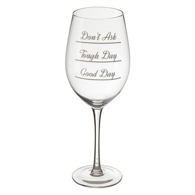 Set of 2 Do Not Ask Large Wine Glasses | Verity