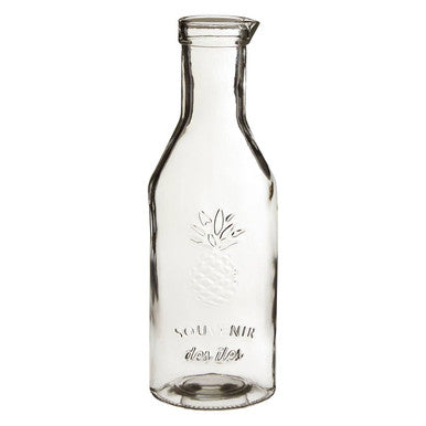 Dayla Clear Glass Embossed Pineapple Design 1000Ml Carafe