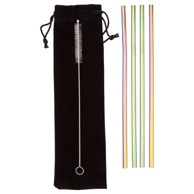 Set of 4 Oil Slick Drinking Straws | Mimo