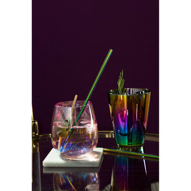Set of 4 Oil Slick Drinking Straws | Mimo