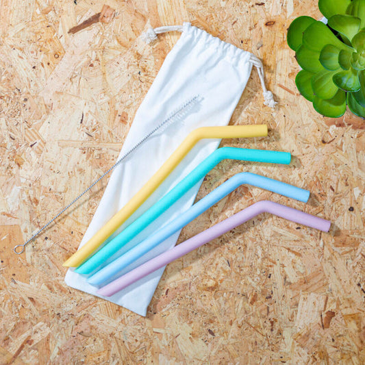 Set of 4 Silicone Straws | Mimo