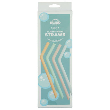 Set of 4 Silicone Straws | Mimo