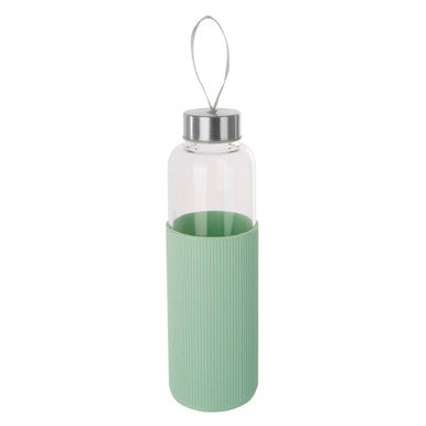 Glass Bottle with Mint Silicone Sleeve | Mimo