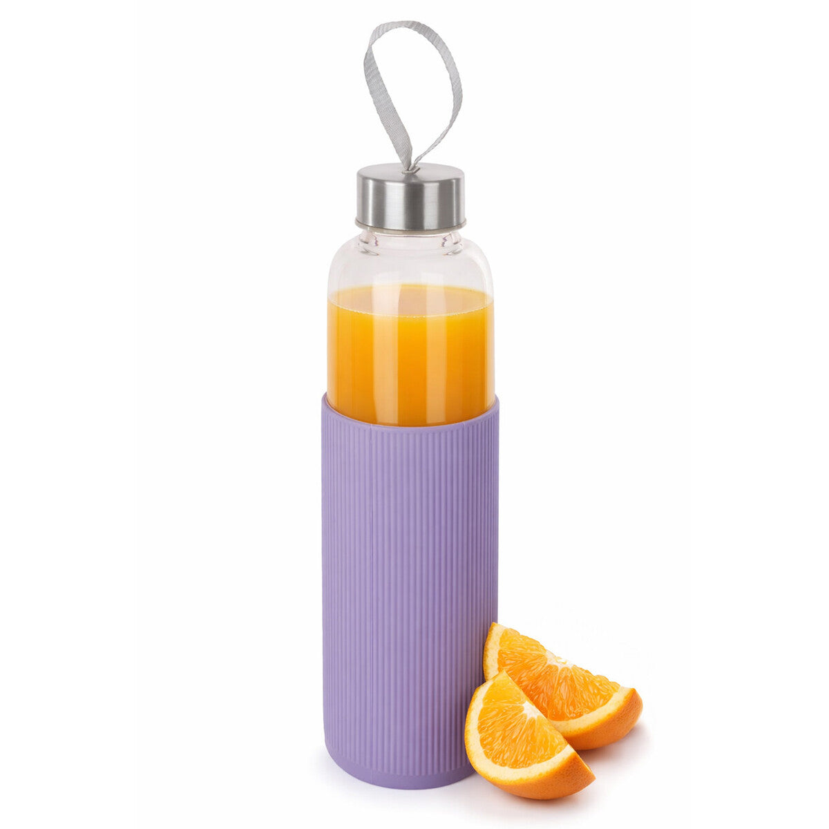 Mimo Glass Bottle With Purple Silicone Sleeve