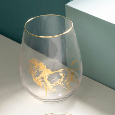 Nomi Gold Lion Curved Tumbler