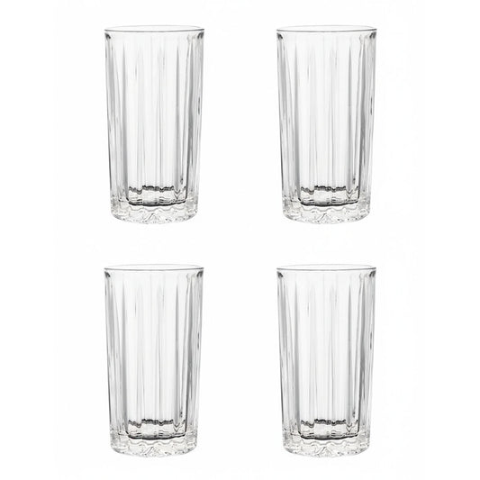 Set Of Four Beaufort Crystal Large Hi Ball Glasses