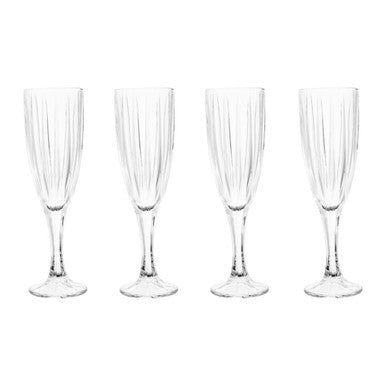 Beaufort Set Of 4 Crystal Champagne Flutes