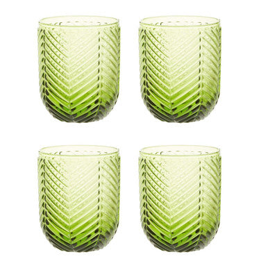 Fleur Set Of Four Green Tumblers