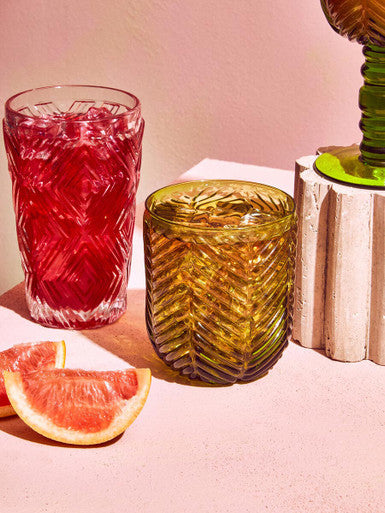 Fleur Set Of Four Green Tumblers