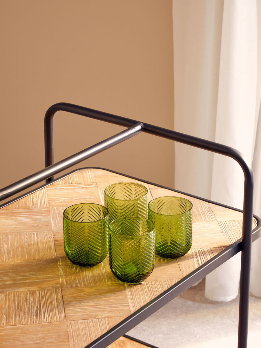 Fleur Set Of Four Green Tumblers