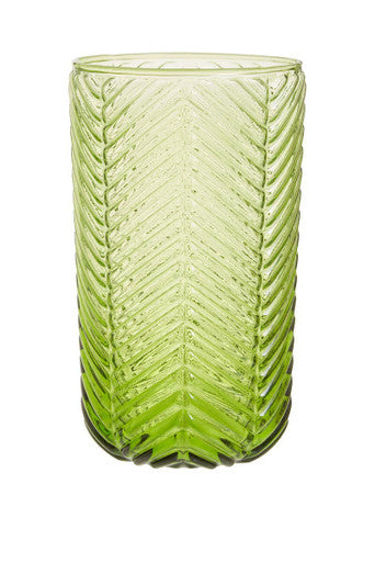 Fleur Set Of Four Green Highball Glasses