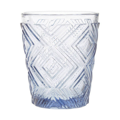 Set of Four Embossed Blue Tumblers | Fleur