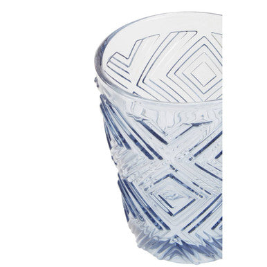 Set of Four Embossed Blue Tumblers | Fleur