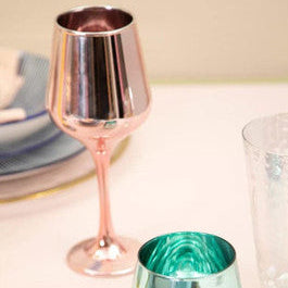 Aurora Set of Four Wine Glasses in Assorted Colours