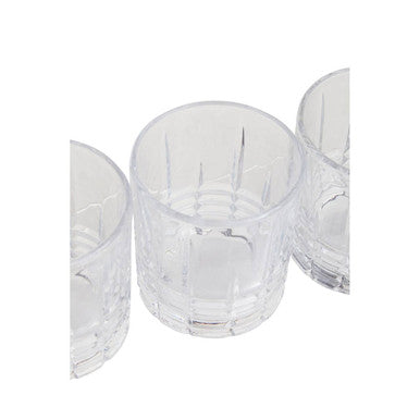 Dayla Ribbed Pattern Decanter With Four Glasses
